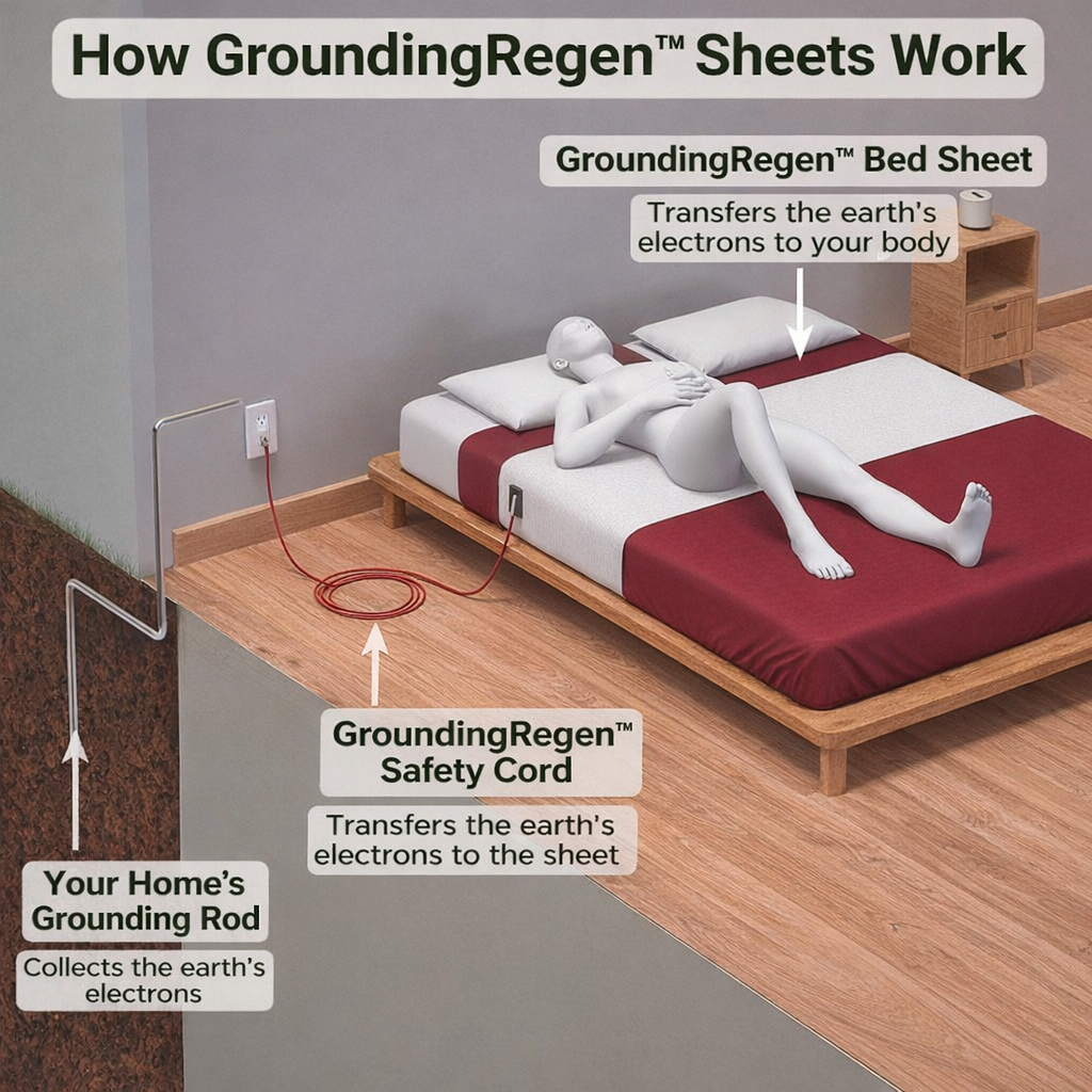 GroundingRegen™ Bedsheet - Heal While You Sleep, 3X Faster